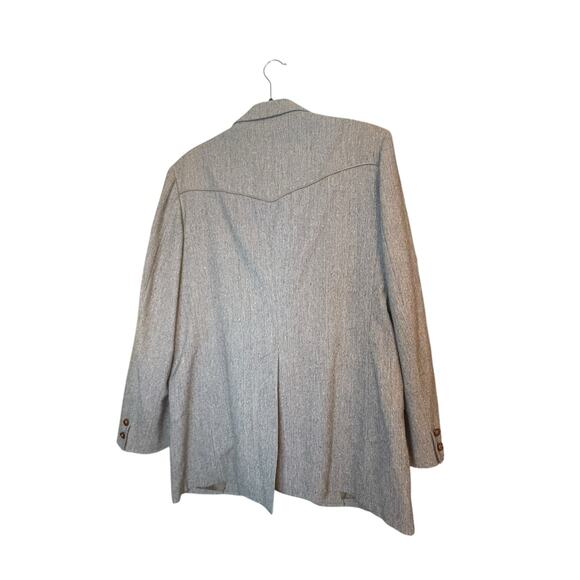 Pendleton Vintage Western Taupe 100% Virgin Wool MENS Two Button Blazer sz 42 - Picture 2 of 11
